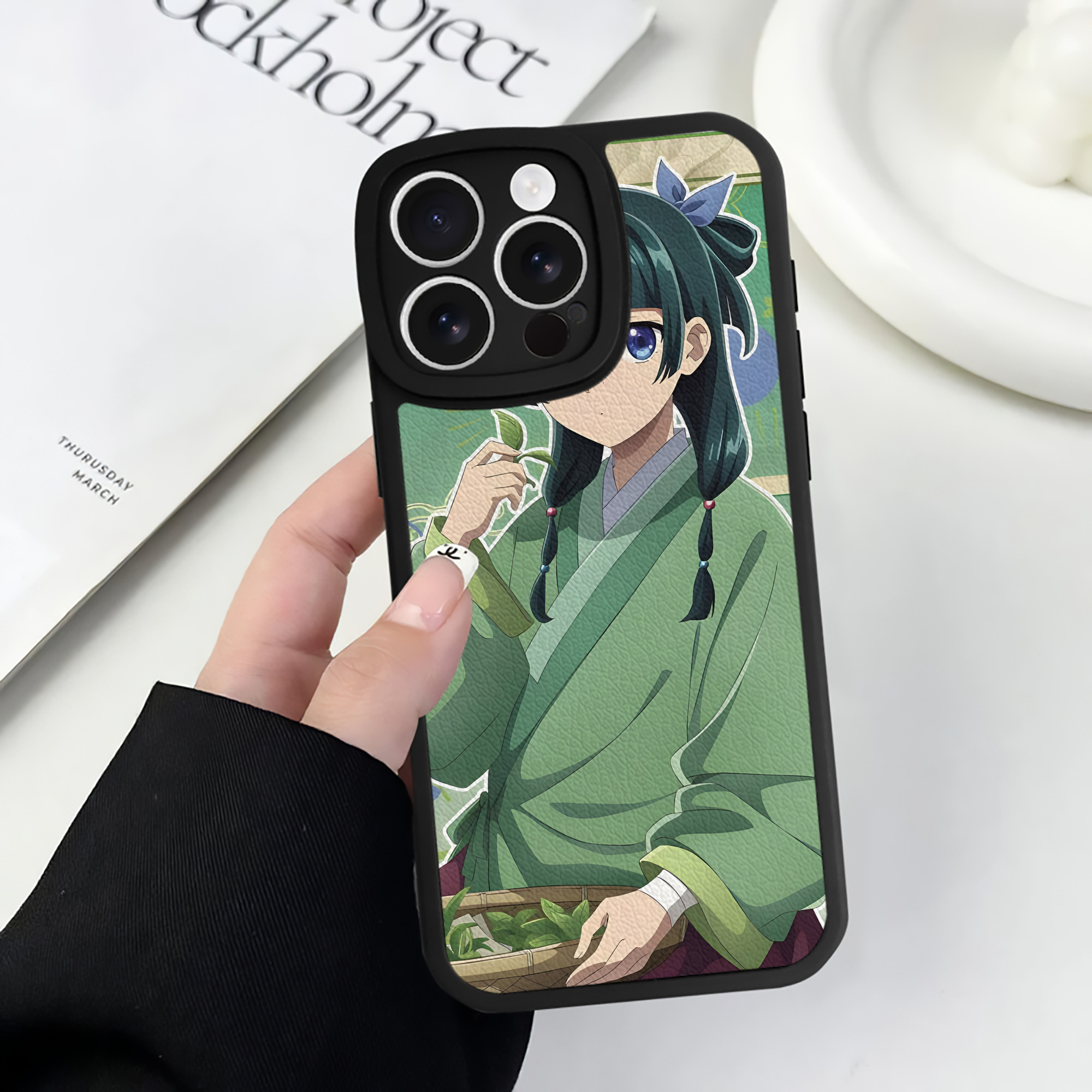 （画像用） 薬屋のひとりごと The Apothecary Diaries 【iPhone 16シリーズ対応】シリコンスマホケース（レザー調） 材質：シリコン